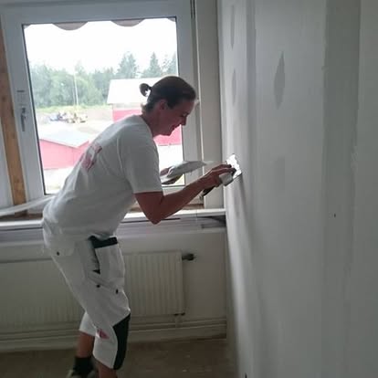 Spackling av vägg